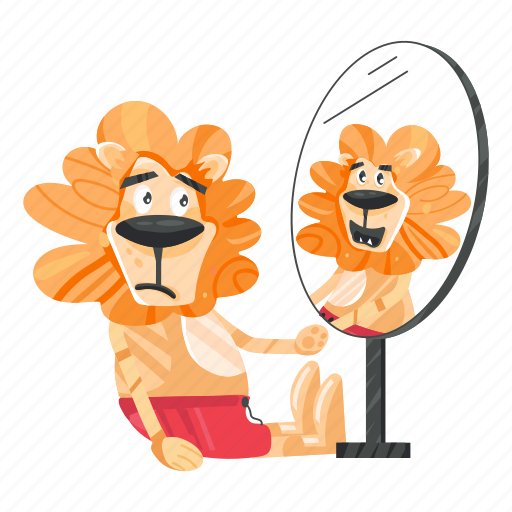 Circus lion, lion tricks, lion show, panthera leo, hoop trick illustration - Download on Iconfinder