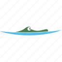 alligator, crocodile, swim, water