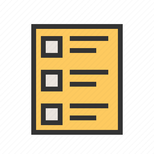 Checklist, document, exam, paper, questionnaire, quiz, test icon - Download on Iconfinder