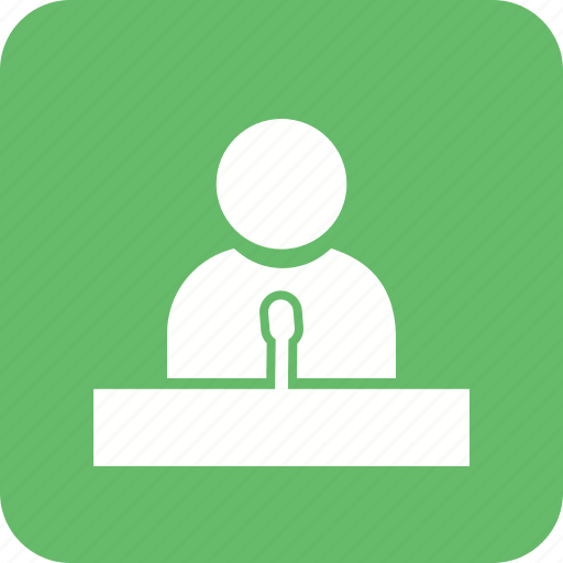 Event, lecture, meeting, presentation, press conference, seminar, speaker icon - Download on Iconfinder