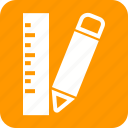 draw, equipment, measure, pencil, ruler, scale, tool