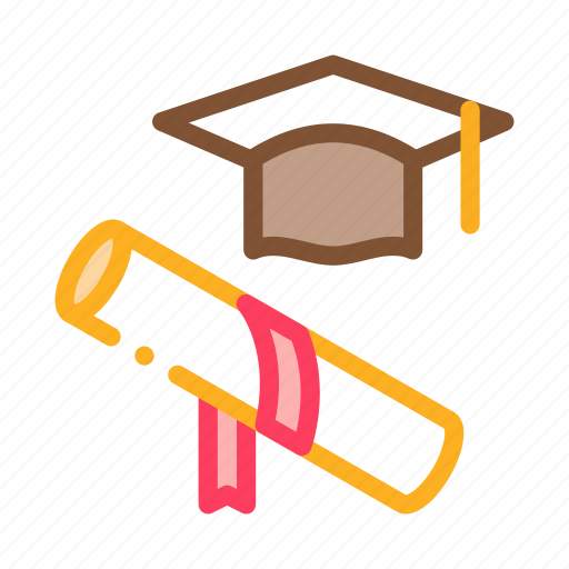 Academy, attributes, educational, graduate, v icon - Download on Iconfinder