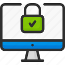 access, computer, lock, login, monitor, padlock, password