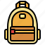 backpack, high, school, hiking, rucksack, education 