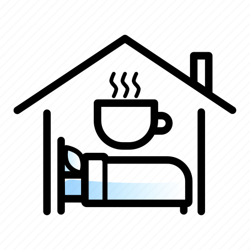 Accommodation, bed and breakfast, bedroom, guesthouse, hostel, linebold, watercolor icon - Download on Iconfinder