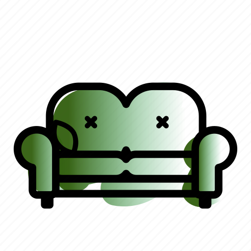 Accommodation, couch, couch surfing, linebold, living room, sofa, watercolor icon - Download on Iconfinder