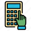accounting, business, finance, calculator, hand, calculate, device 