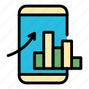 accounting, business, finance, mobile, growth, arrow, stats