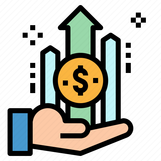 Coin, growth, income, money icon - Download on Iconfinder