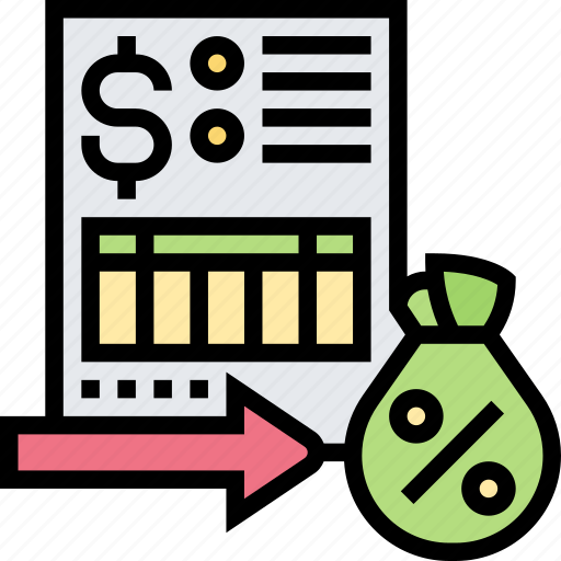 Tax, rate, interest, percentage, document icon - Download on Iconfinder