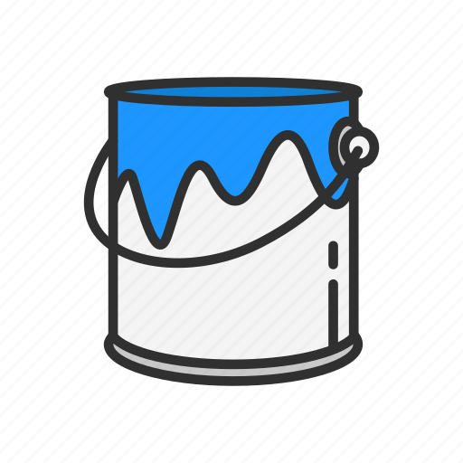 Bucket, color, paint bucket tool, blue paint icon - Download on Iconfinder