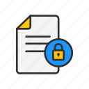 files, lock file, padlock, secure document
