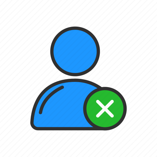 Delete profile, profile, remove user, wrong sign icon - Download on Iconfinder