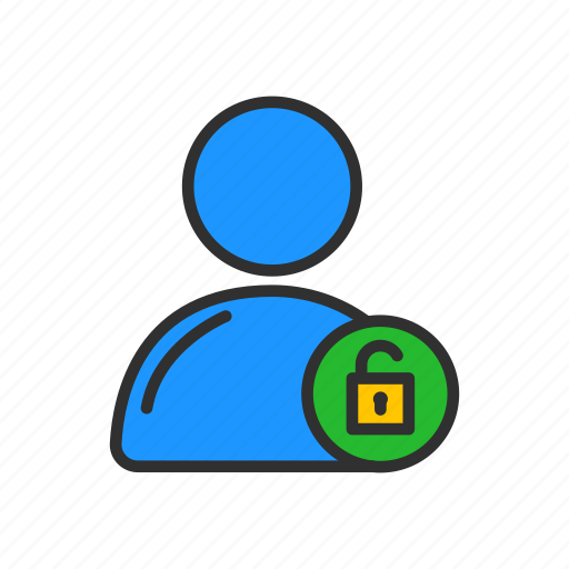 Padlock, profile, unlock profile, unlock user icon - Download on Iconfinder