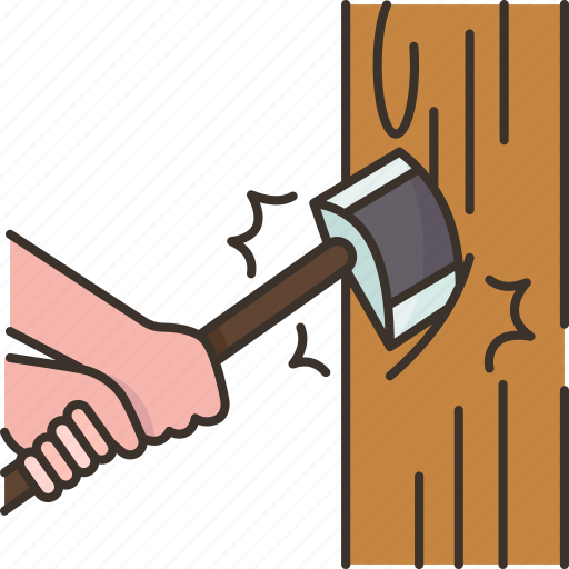 Chop, axe, wood, lumberjack, cut icon - Download on Iconfinder