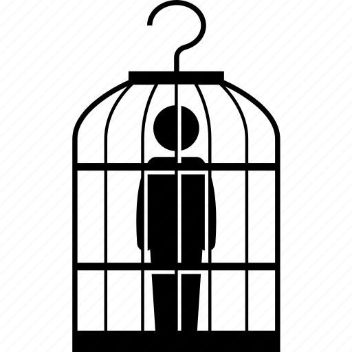 Constricted, cage, locked, confine, human, person, jail icon - Download on Iconfinder