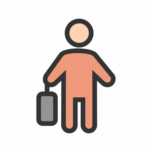 Briefcase, business, case, corporate, holding, walk, walking icon - Download on Iconfinder