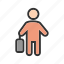 briefcase, business, case, corporate, holding, walk, walking 