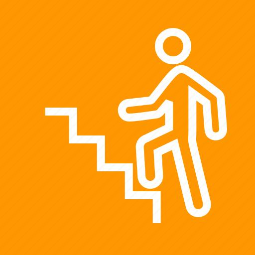 Climb, climbing, stairs, step, success, walking icon - Download on Iconfinder