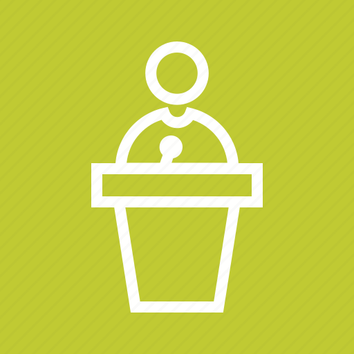 Audience, microphone, podium, public, speak, speaker, speech icon - Download on Iconfinder