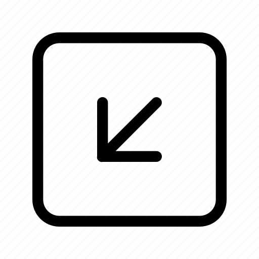 Arrow, left, down, square icon - Download on Iconfinder