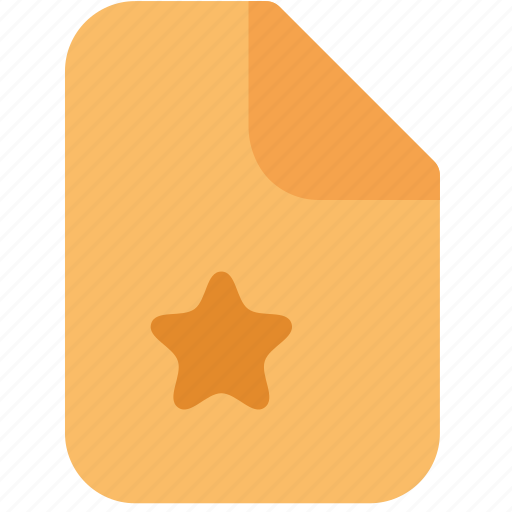 File, favorite, star, type, document, colored icon - Download on Iconfinder