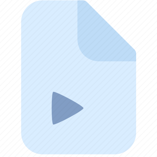 File, video, play, document, movie, colored icon - Download on Iconfinder