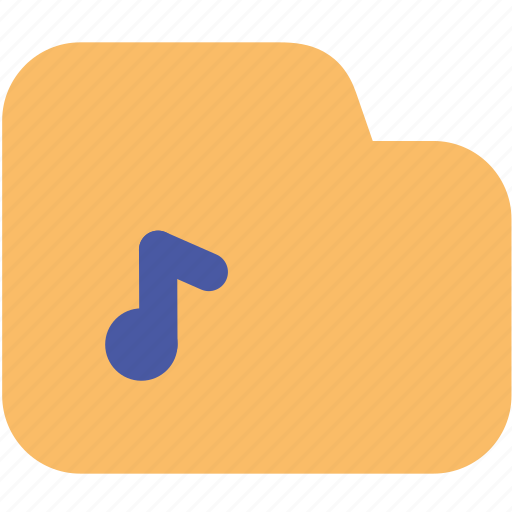 Folder, sound, and, music, audio, multimedia, colored icon - Download on Iconfinder