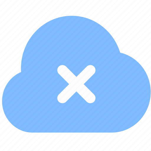 Cloud, delete, storage, data, remove, colored, ui icon - Download on Iconfinder