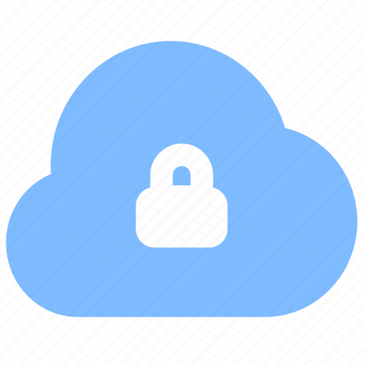 Cloud, lock, security, padlock, colored, ui icon - Download on Iconfinder
