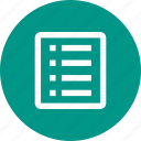 bulleted list, checklist, document, list, list view, numbered, tasks 