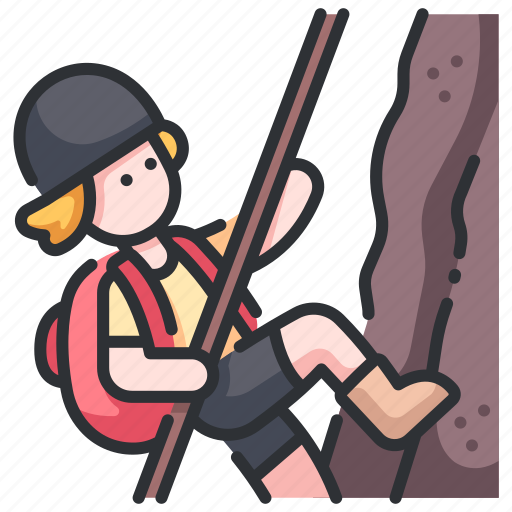 Adventure, climber, extreme, mountain, rappel, rock, rope icon - Download on Iconfinder