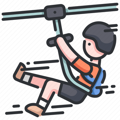 Adventure, extreme, line, outdoor, rope, travel, ziplining icon - Download on Iconfinder