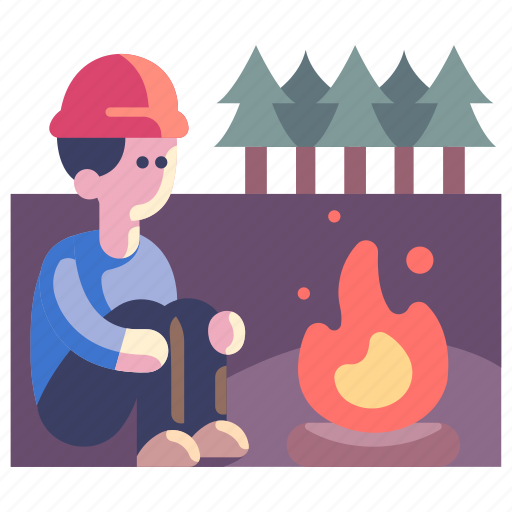 Adventure, camp, campfire, forest, nature, outdoor, travel icon - Download on Iconfinder