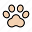 paw, footprint, animal, forest, cat 
