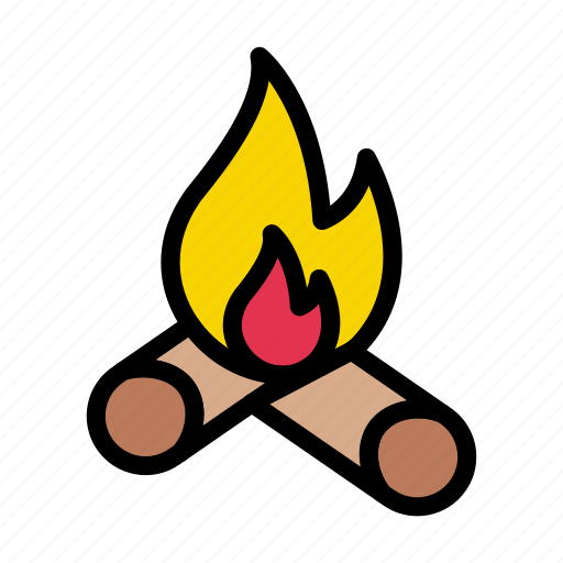 Campfire, bonfire, wood, outdoor, adventure icon - Download on Iconfinder