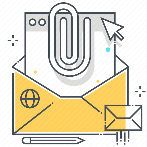 Email, email attachment, envelope, file, letter, mail address, message icon - Download on Iconfinder