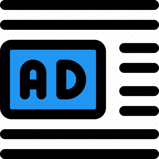 Ads, center, left, margin, business, advertising icon - Download on Iconfinder