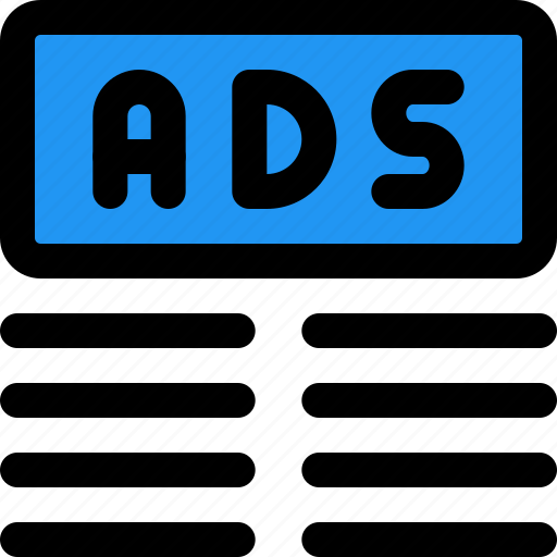 Ads, top, margin, two, business, advertising icon - Download on Iconfinder