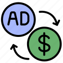advertising, ads, promotion, advertisement, monetization, dollar, exchange