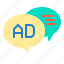 ads, advertising, chat, communication 
