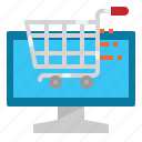 advertising, cart, computer, online, shopping