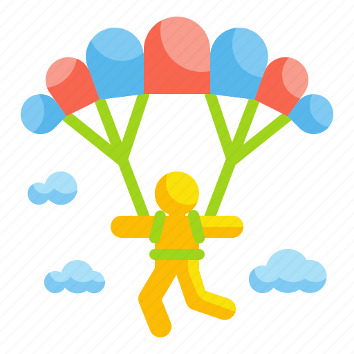 Gliding, parachute, paraglider, paragliding, sports icon - Download on Iconfinder