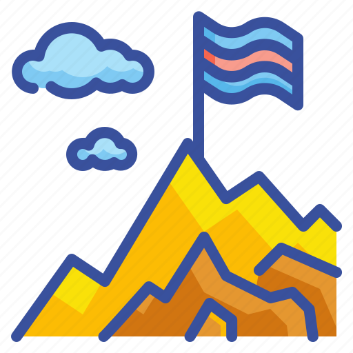 Adventure, challenge, flag, mountain, top icon - Download on Iconfinder