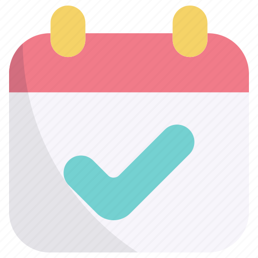 Calendar, approve, done, work, business, approval, accept icon - Download on Iconfinder