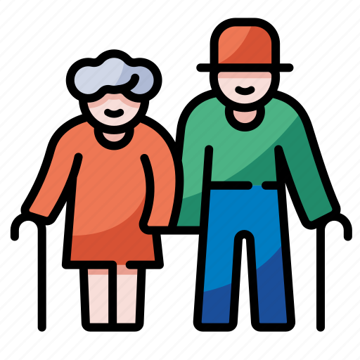 Elder, couple, elderly, together, grandmother, grandfather, baby boom icon - Download on Iconfinder