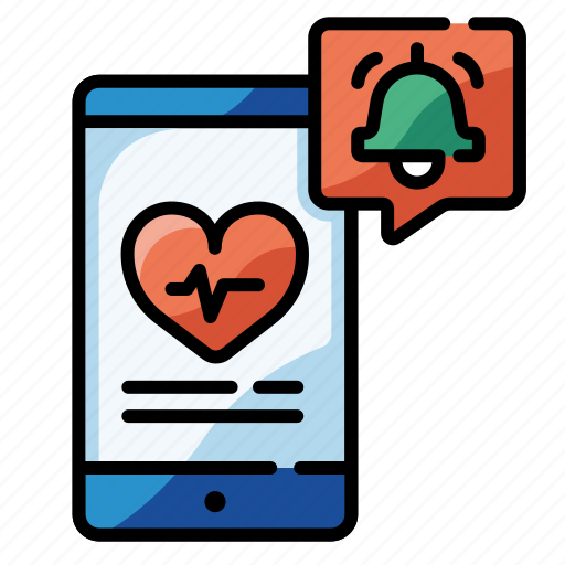 Health, notification, heart rate, smartphone, medical, healthcare, application icon - Download on Iconfinder