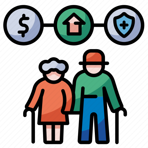 Welfare, retirement, pension, insurance, elderly, asset, baby boom icon - Download on Iconfinder