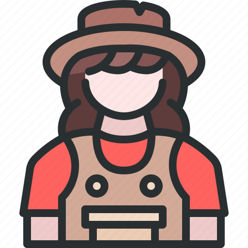 Farmer, girl, person, people, avatar icon - Download on Iconfinder