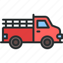 pick, up, truck, gardening, transportation, transport